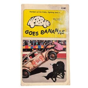 Vintage 1980 Herbie Goes Bananas Book, Walt Disney Productions, PG Good